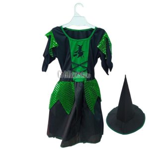 Disfraz Bruja Verde Talle 3 (Infantil)