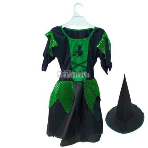 Disfraz Bruja Verde Talle 3 (Infantil)