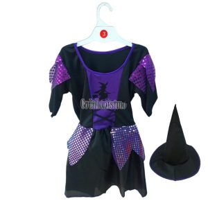 Disfraz Bruja Violeta Talle 2 (Infantil)