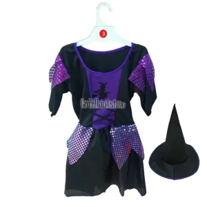 Disfraz Bruja Violeta Talle 3 (Infantil)