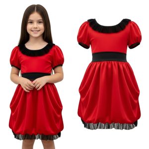 Disfraz DAMA ANTIGUA Color Rojo Talle 1 (Infantil)