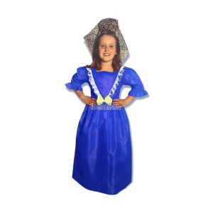 Disfraz Dama Antigua Azul Talle 0 Crosti