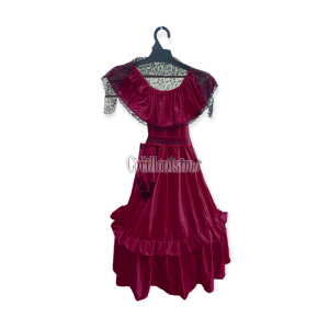 Disfraz Dama Antigua con Mitones Bordo Talle 2 Crosti