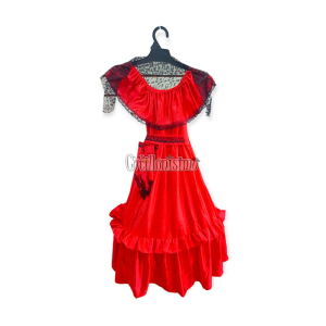 Disfraz Dama Antigua con Mitones Rojo Talle 1 Crosti