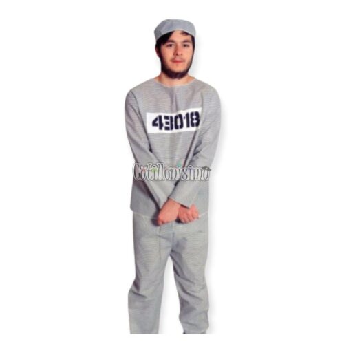 Disfraz PRESO Economico Adulto Talle Unico Crosti Halloween