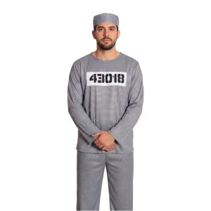 Disfraz PRESO Economico Adulto Talle Unico Crosti Halloween