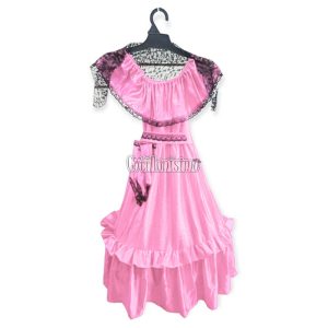 Disfraz Dama Antigua con Mitones Rosa Talle 3 Crosti