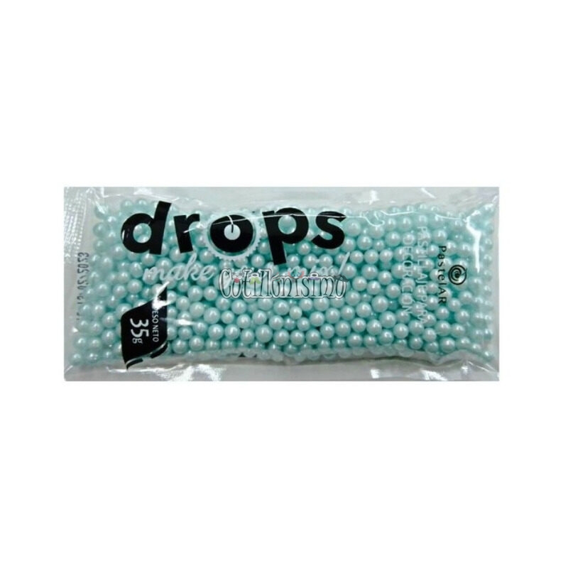Drops Medianas Perlas Celeste Pastelar 35g