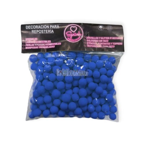 Drops Perlas Medianas Azul Sprink x40 Gramos