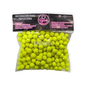 Drops Perlas Medianas Neon Amarillo Sprink x40 Gramos