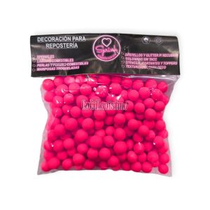 Drops Perlas Medianas Neon Rosa Sprink x40 Gramos