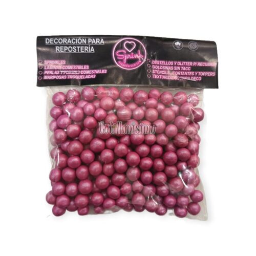 Drops Perlas Medianas Rosa Perlado Sprink x40 Gramos
