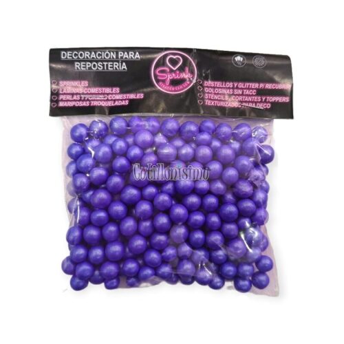 Drops Perlas Medianas Violeta Sprink x40 Gramos