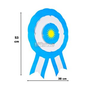 Adorno Colgante Escarapela Gigante 3D 53cm