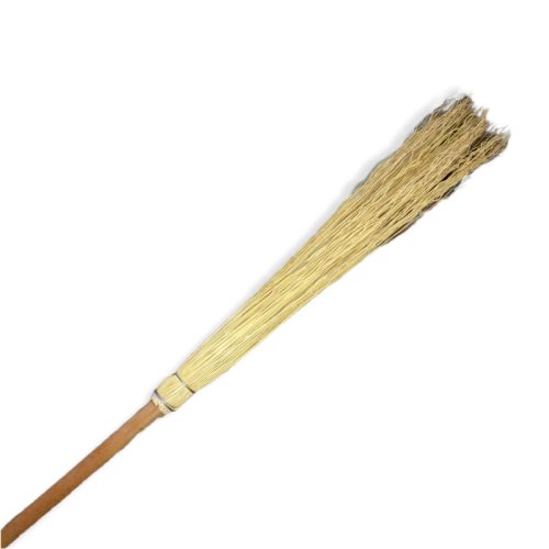 Escoba Bruja 1mts Madera y Paja