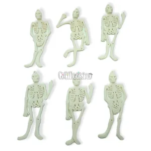 Esqueletos de Goma Blanco x6 Unidades Halloween PATRIMAR