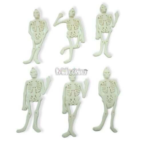 Esqueletos de Goma Blanco x6 Unidades Halloween PATRIMAR