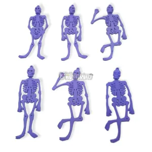 Esqueletos de Goma Violeta x6 Unidades Halloween PATRIMAR