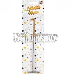 Vela CHISPITA Numero 1 Color Dorado Sparkles