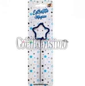 Vela CHISPITAS ESTRELLA Sparkles Color Azul