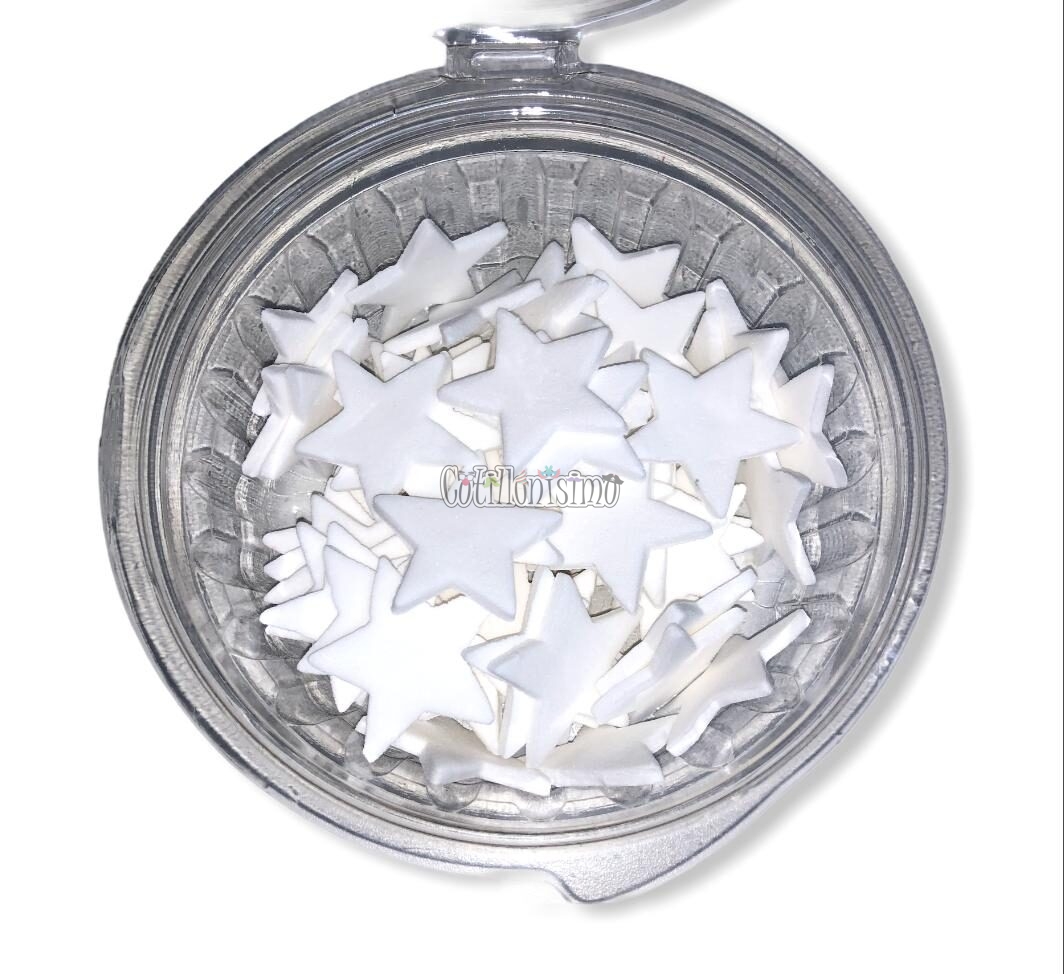 Pastillaje Estrellas Color Blanco X40 Unidades