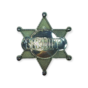 Estrella Sheriff Plateada Plástico
