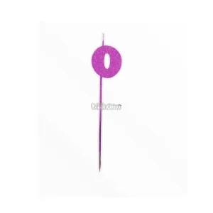 Vela Pinche Gibreada Nº0 Color Fucsia