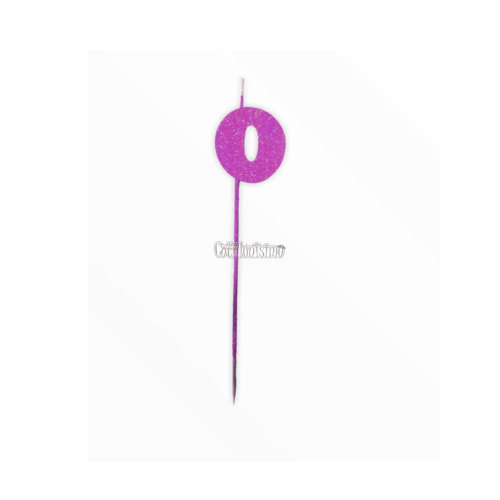 Vela Pinche Gibreada Nº0 Color Fucsia