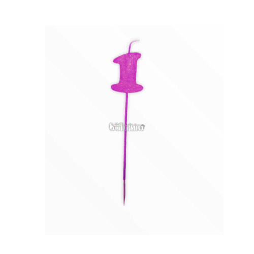 Vela Pinche Gibreada Nº1 Color Fucsia