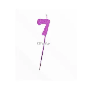 Vela Pinche Gibreada Nº7 Color Fucsia
