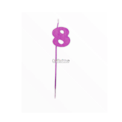 Vela Pinche Gibreada Nº8 Color Fucsia