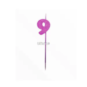 Vela Pinche Gibreada Nº9 Color Fucsia