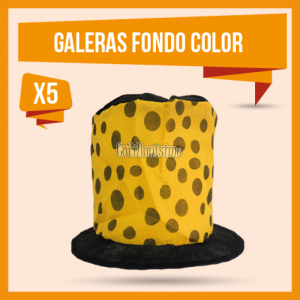 Galera Fantasia Lunares Negros x5 Unidades - Colores Surtidos (FRISELINA)