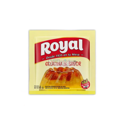 Gelatina Sin Sabor en Polvo Royal x14 Gramos
