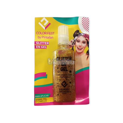 Glitter en Gel Oro x40ml Pintafan