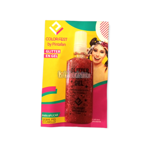 Glitter en Gel Rojo x40ml Pintafan