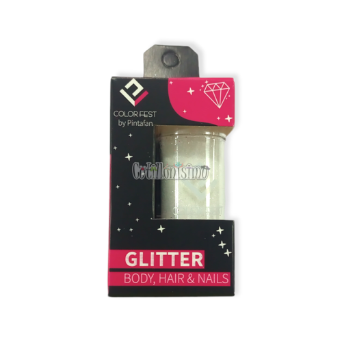 Glitter x15g Color Blanco Tornasolado Pintafan