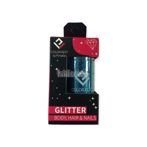 Glitter x15g Color Metal Turquesa Pintafan