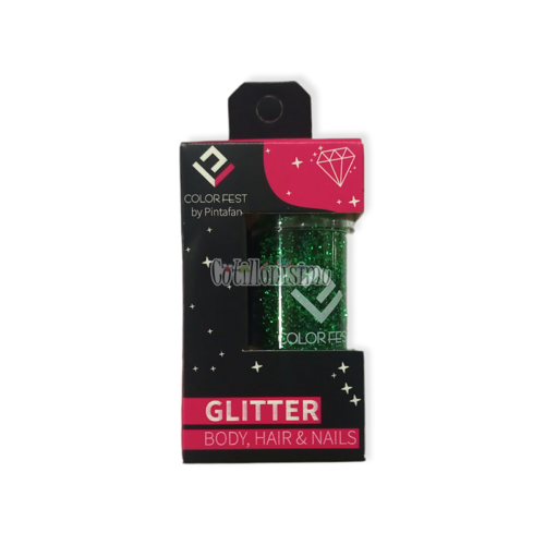 Glitter x15g Color Metal Verde Pintafan