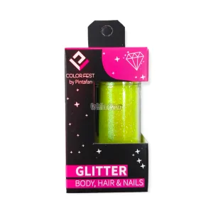 Glitter x15g Color Amarillo FLUO Pintafan