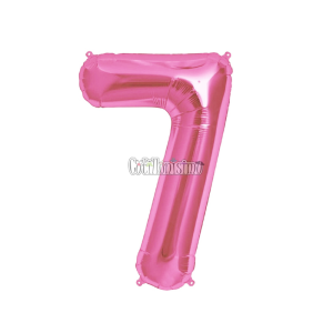 Globo Numero 7 Rosa Metalizado 40cm