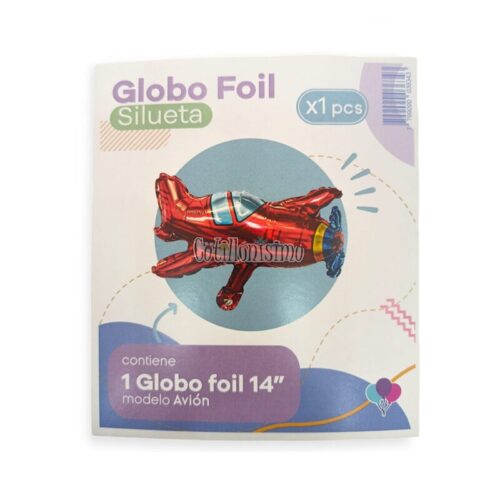 Globo AVION (14 Pulgadas) Apto Aire