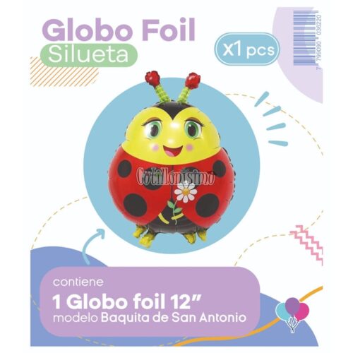 Globo VAQUITA DE SAN ANTONIO (12 Pulgadas) Apto Aire
