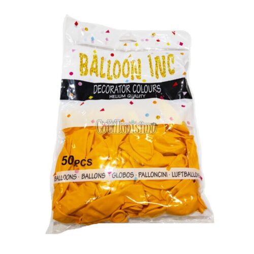 Globos BALLOON INC ESTANDAR 10 Pulgadas Amarillo Huevo X50u