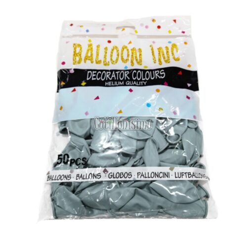 Globos BALLOON INC ESTANDAR 10 Pulgadas Gris X50u
