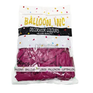 Globos BALLOON INC ESTANDAR 10 Pulgadas Fucsia Oscuro X50u