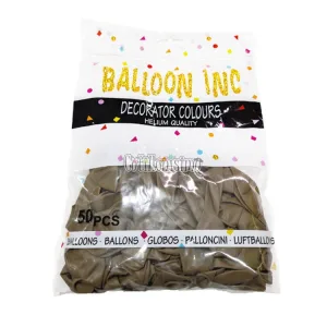 Globos BALLOON INC ESTANDAR 10 Pulgadas Marron Claro X50u