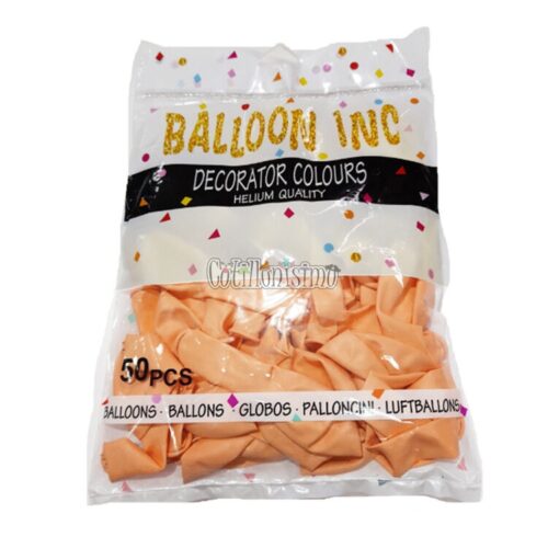 Globos BALLOON INC ESTANDAR 10 Pulgadas Naranja Pastel X50u