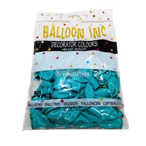 Globos BALLOON INC ESTANDAR 10 Pulgadas Turquesa X50u