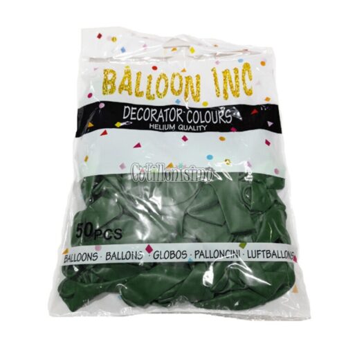 Globos BALLOON INC ESTANDAR 10 Pulgadas Verde X50u